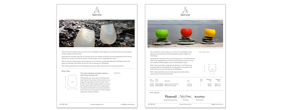 Spruce One-Page Product Sheets
