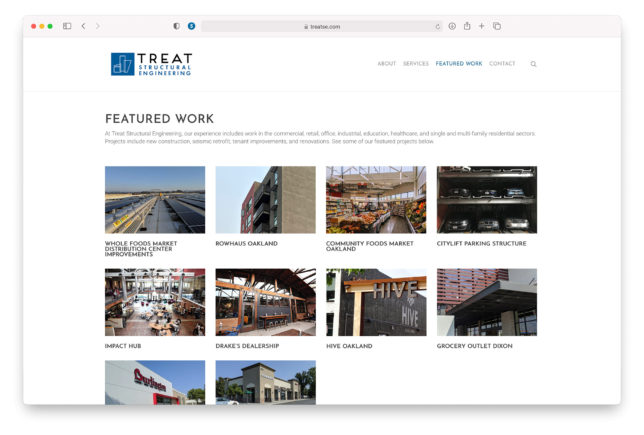 Treat Structural Engineering - Website