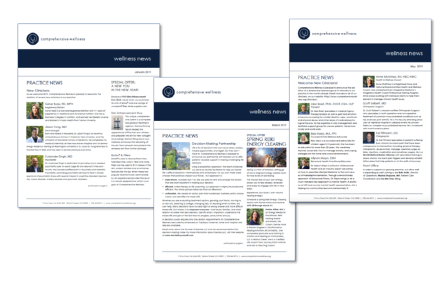 Comprehensive Wellness - Print Newsletter
