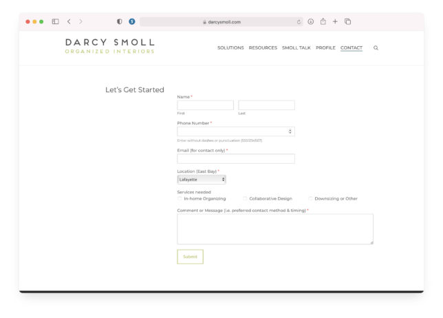 Darcy Smoll - Website Contact